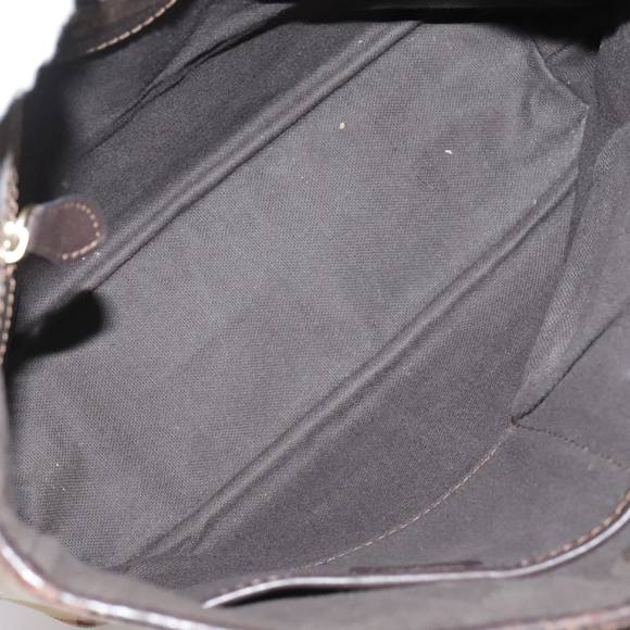 BURBERRY Nova Check Tote Bag PVC Leather Beige Brown gold Auth 108388 - Picture 11 of 16